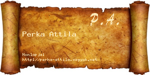 Perka Attila névjegykártya
